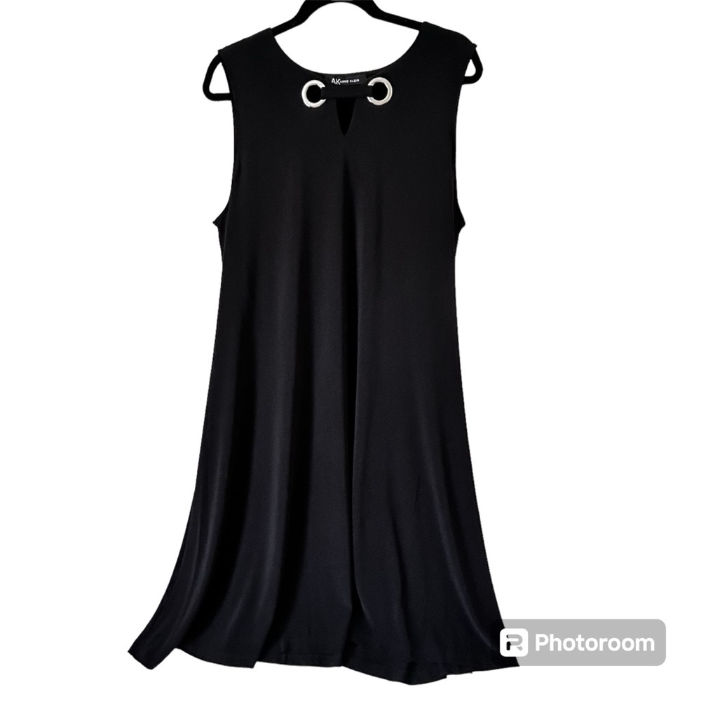 Anne Klein brand new sexy little black dress XL with silver metal embellishment